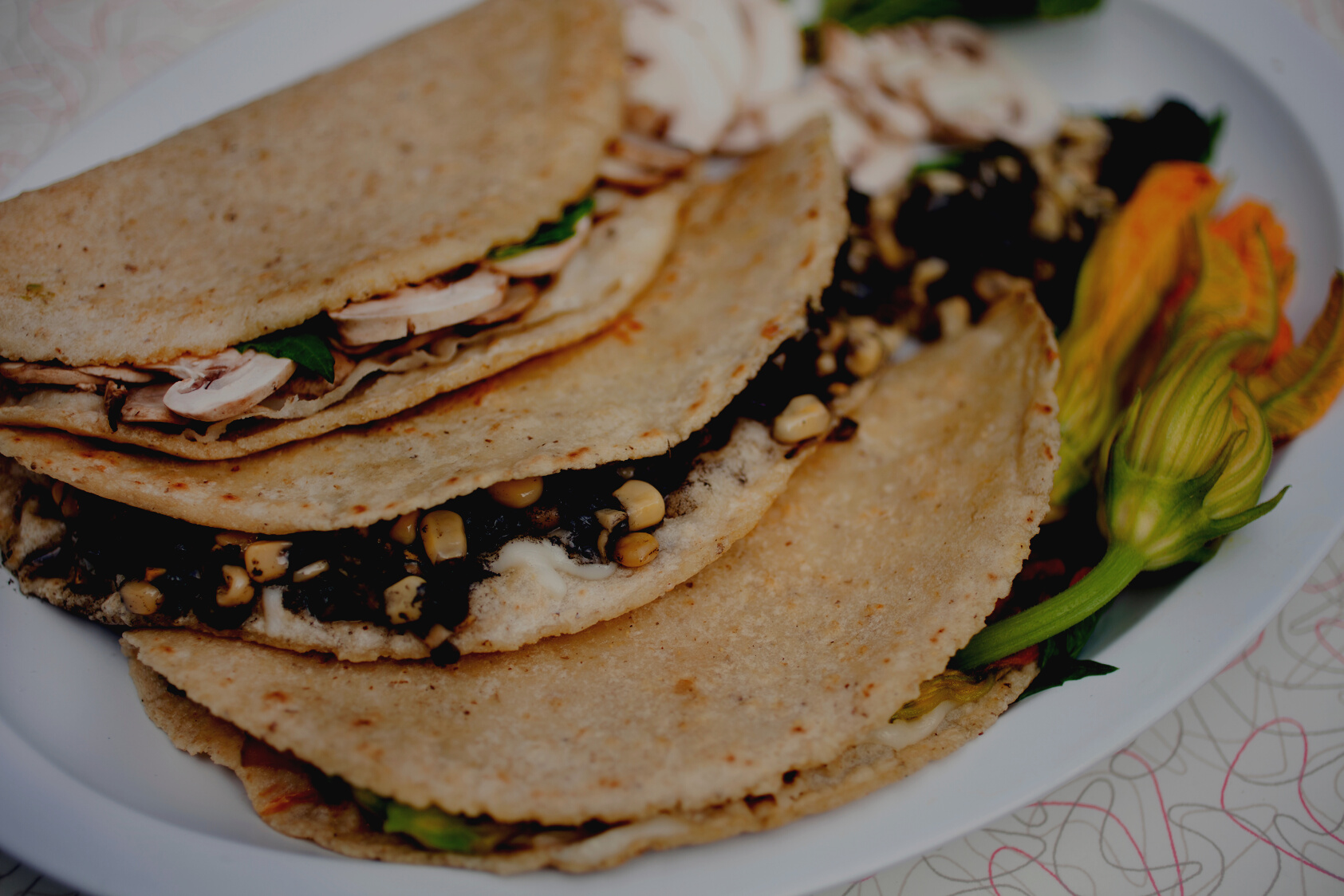 Three quesadillas