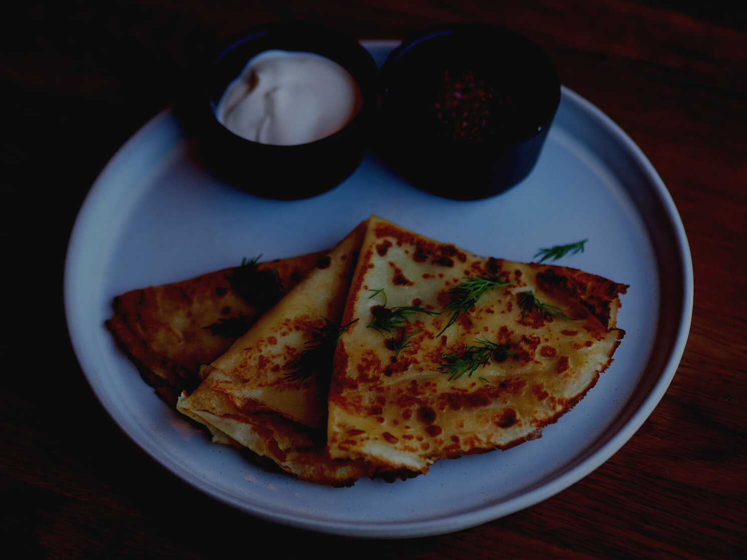 Photograph of a Plate with Quesadilla 